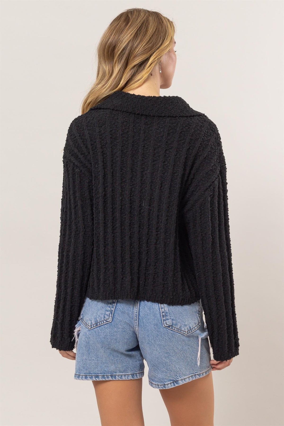 Robyn Boucle Collared Sweater