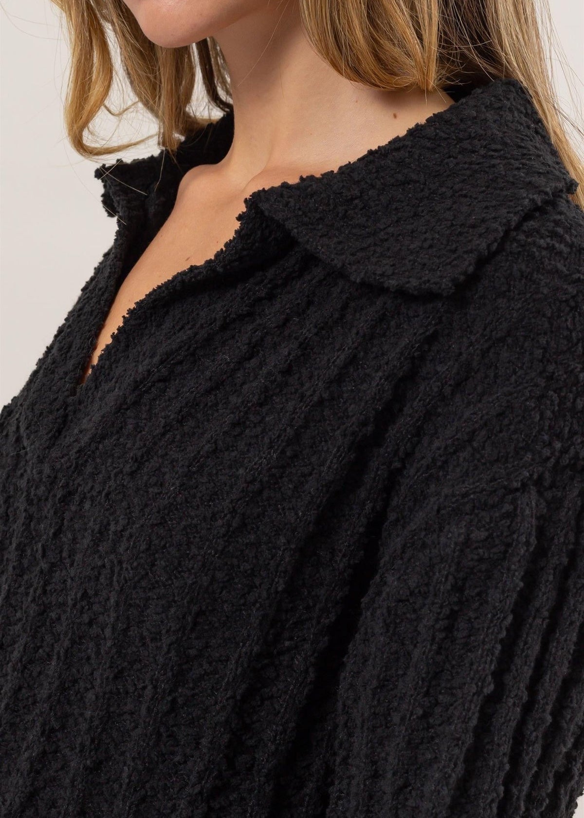 Robyn Boucle Collared Sweater