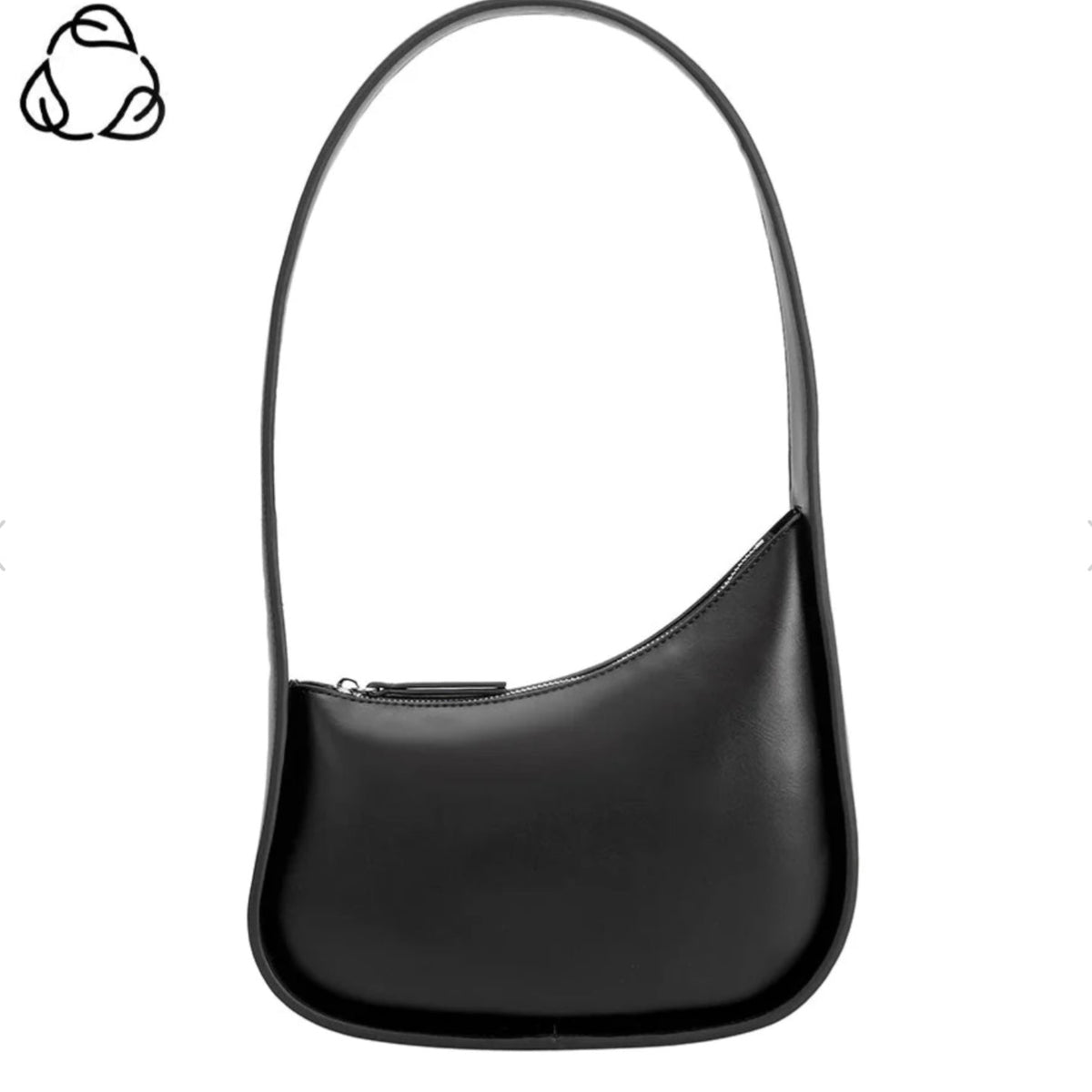Willow Black Recycled Vegan Shoulder Bag