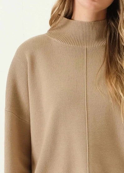 Mocha Mock Neck Sweater