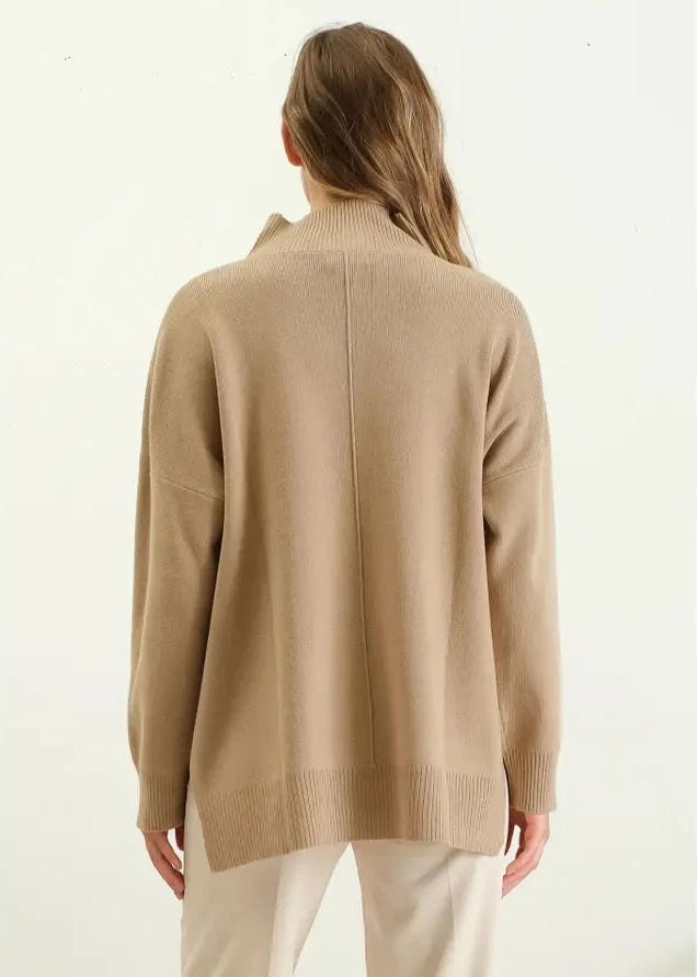 Mocha Mock Neck Sweater