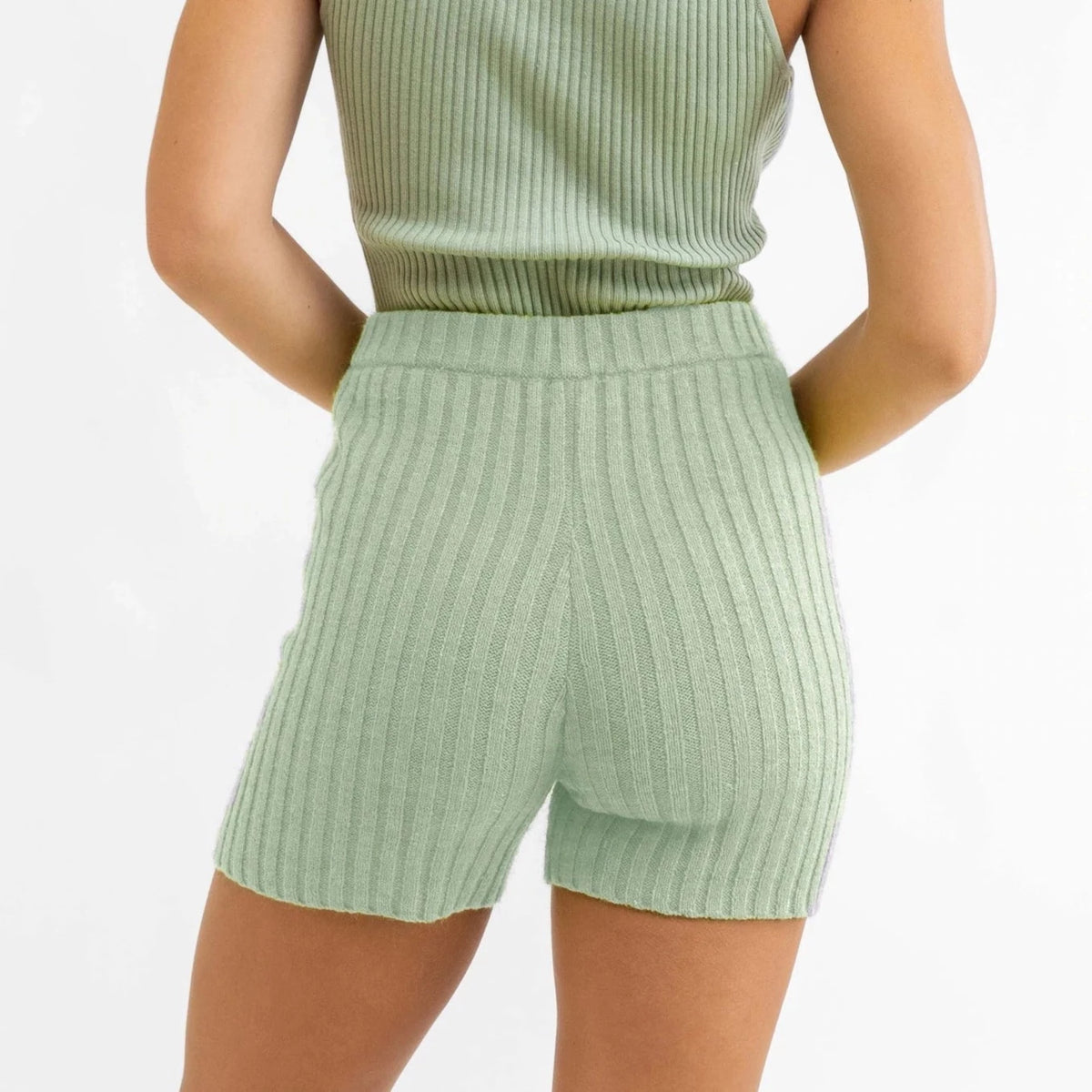Sage Daisy Knit Shorts